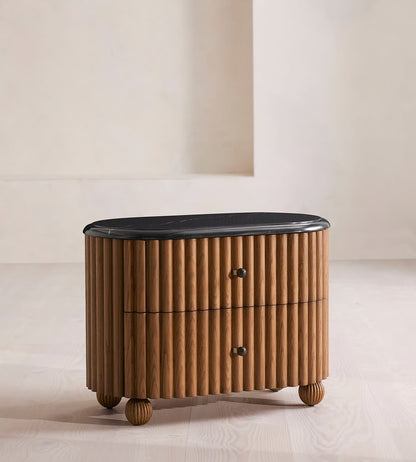 Designer Solid Wooden Bedside Nightstand Table 