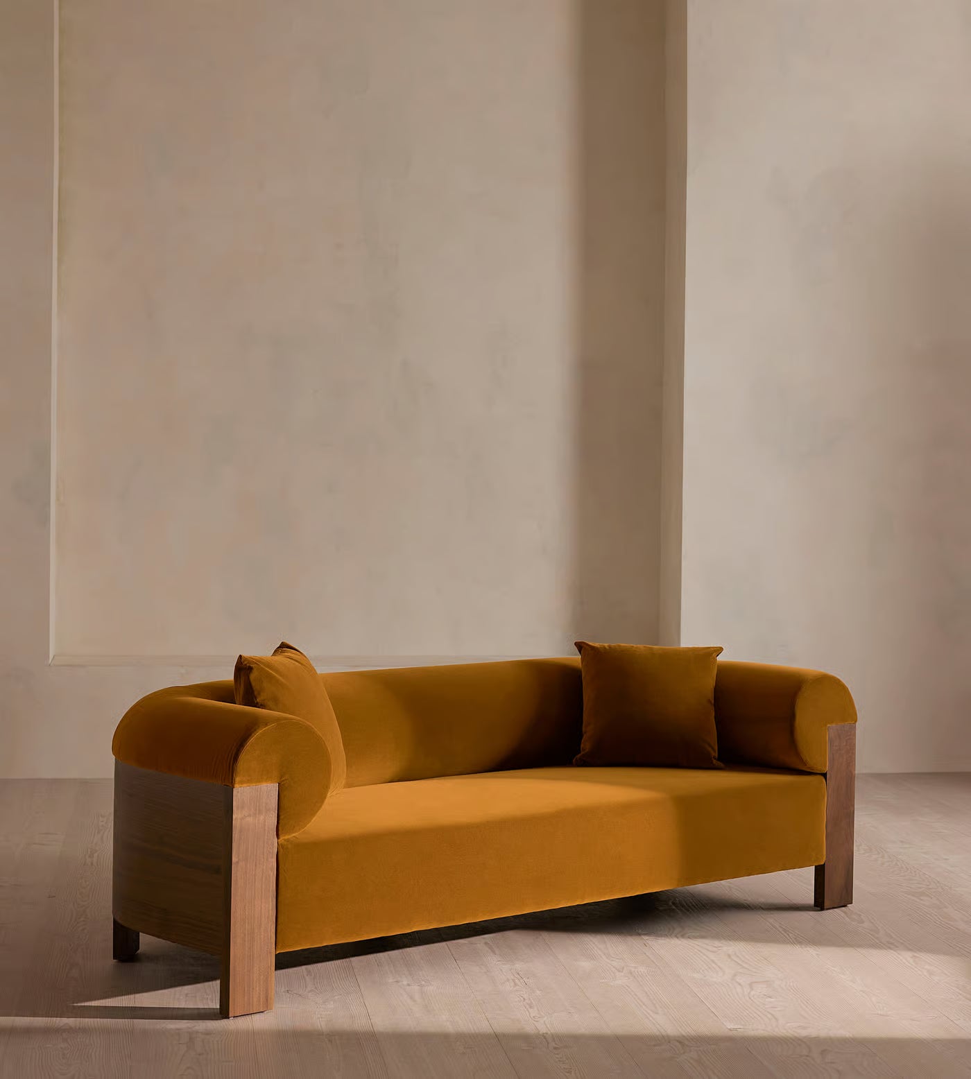 Handmade Designer Solid Wooden Elden Three - Seater Sofa