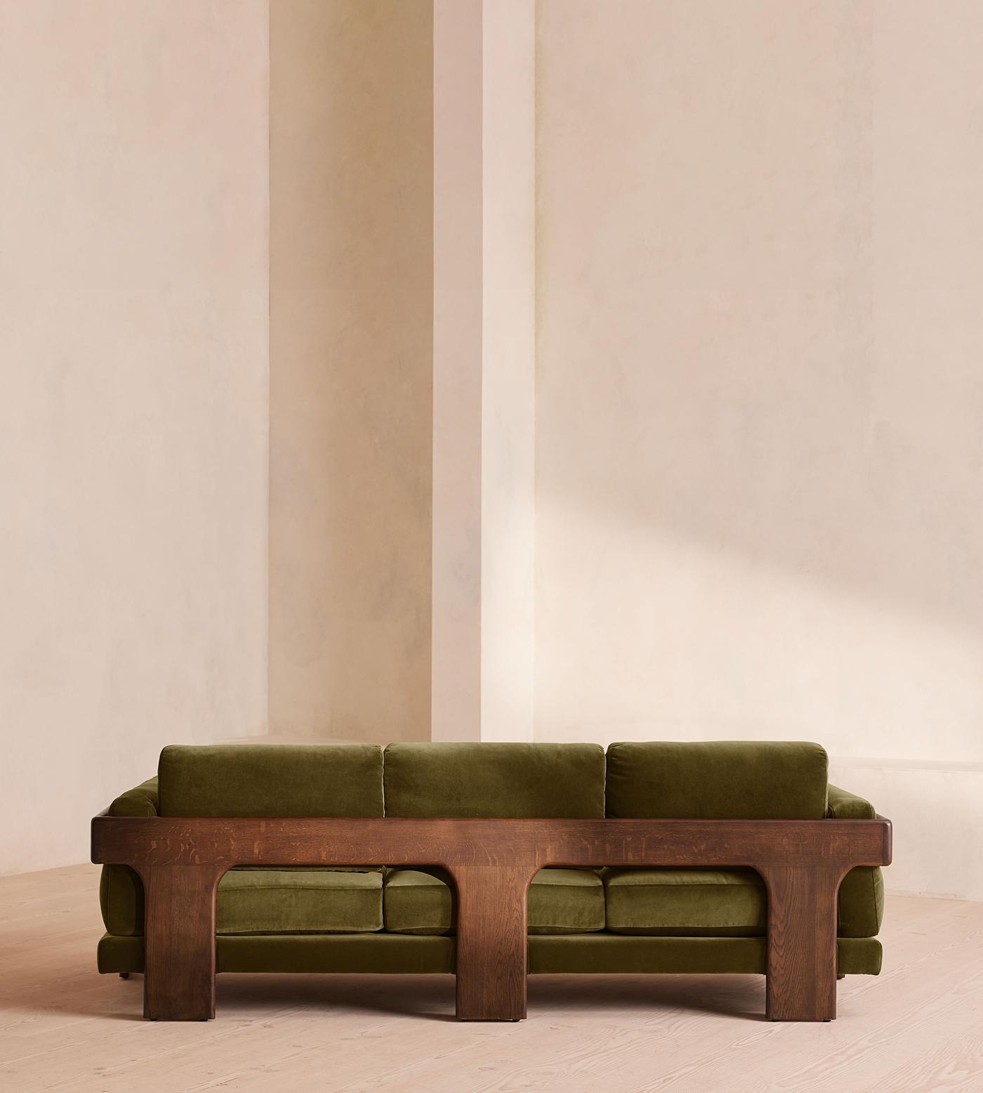 Designer Handmade Marcia Three - Seater Sofa with Reversible seat cushions