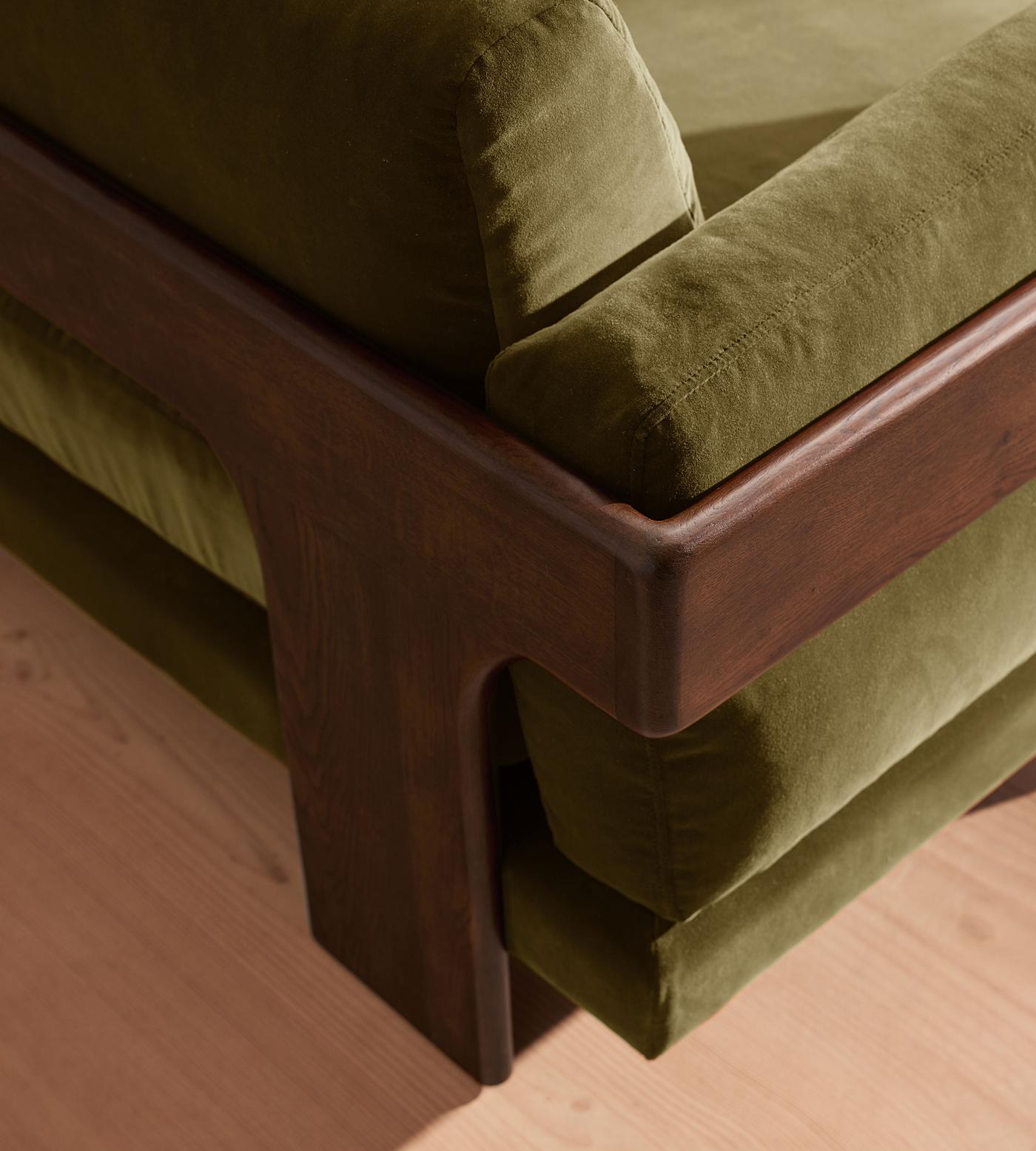 Designer Handmade Marcia Three - Seater Sofa with Reversible seat cushions