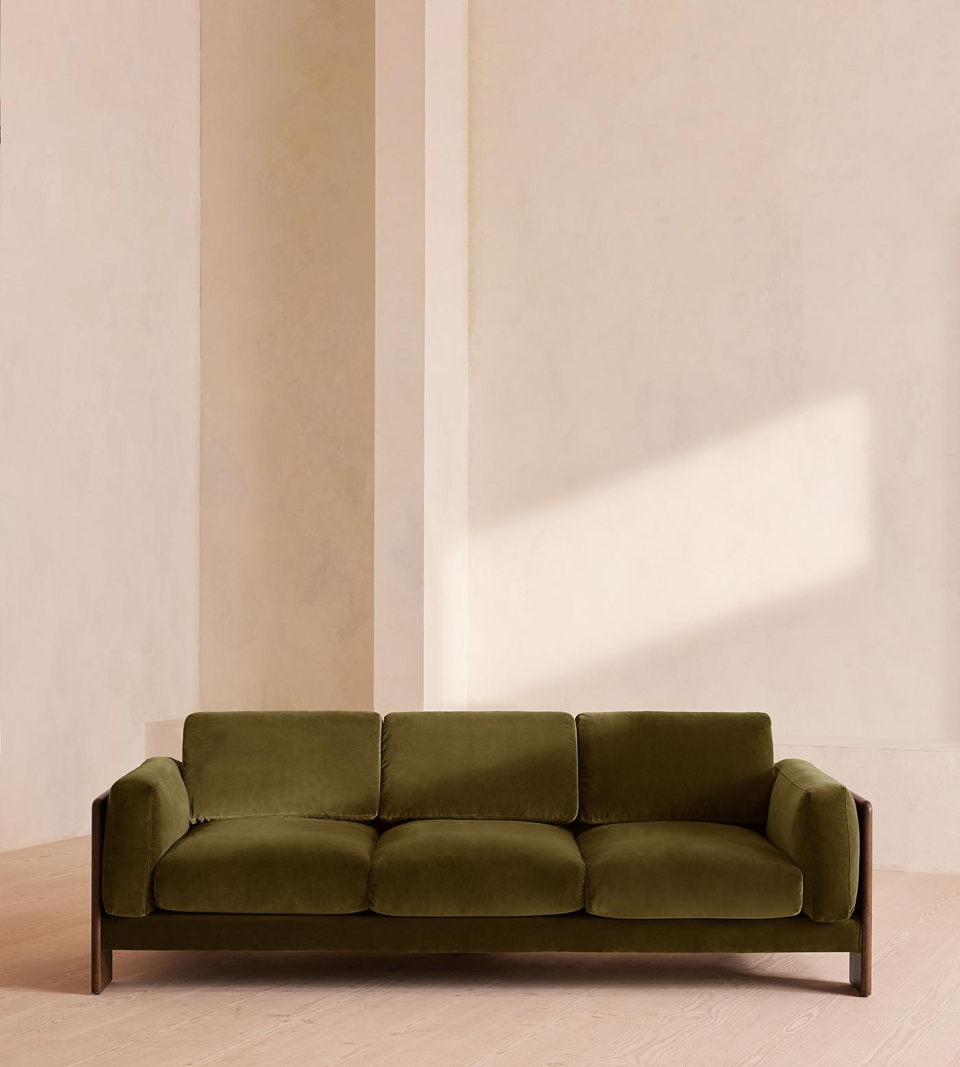 Designer Handmade Marcia Three - Seater Sofa with Reversible seat cushions