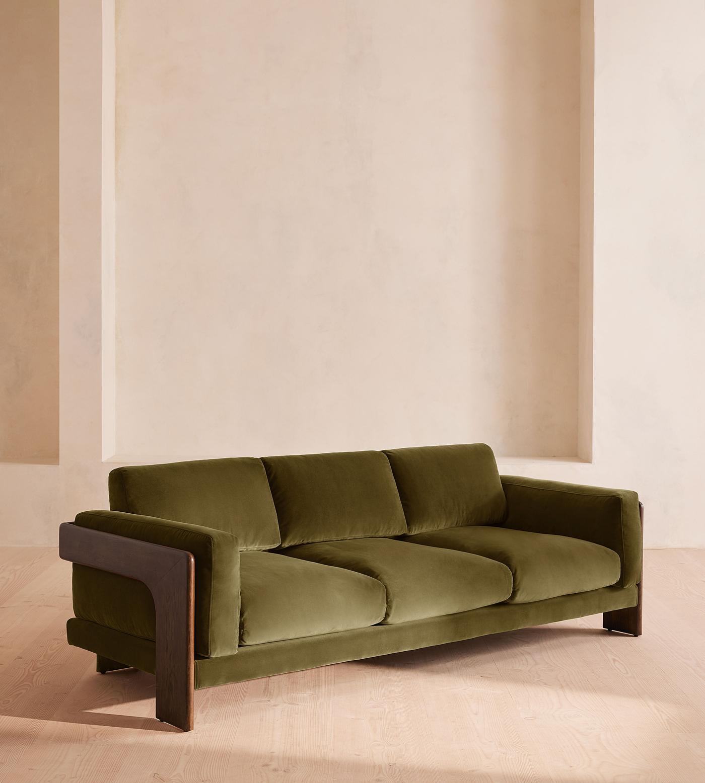 Designer Handmade Marcia Three - Seater Sofa with Reversible seat cushions