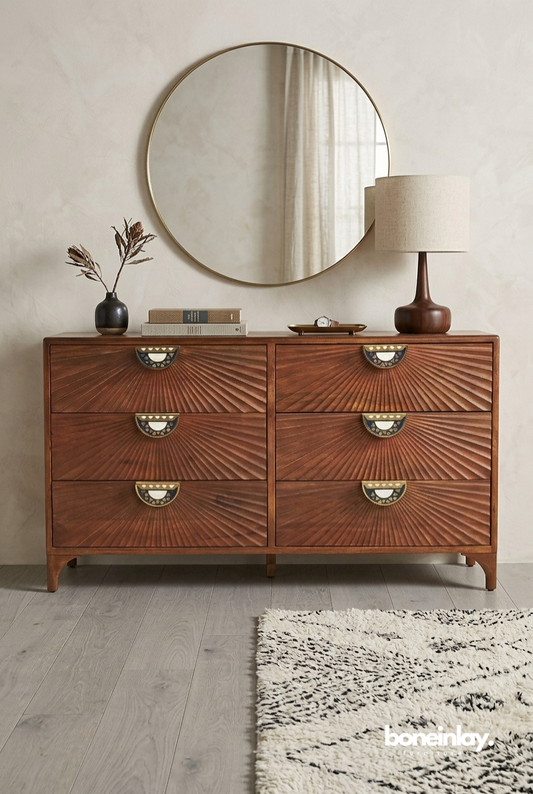 Hand Carved Chest of Drawers | Unique Dressers| Bone Inlay Furnitures Hand Carved Chest of Drawers | Unique Dressers| Bone Inlay Furnitures