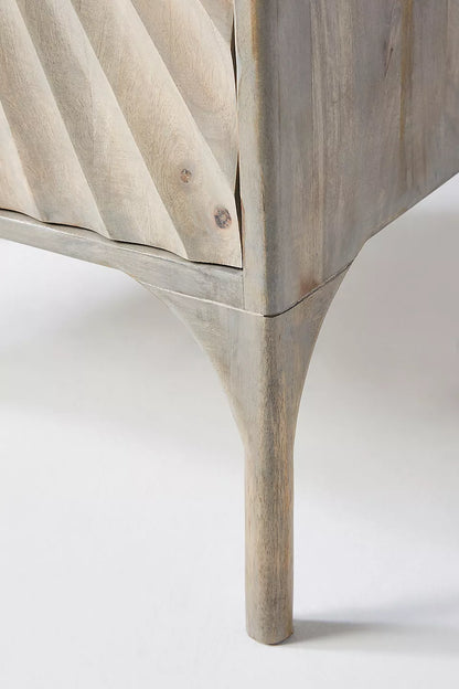 Antique-style carved wood cabinet