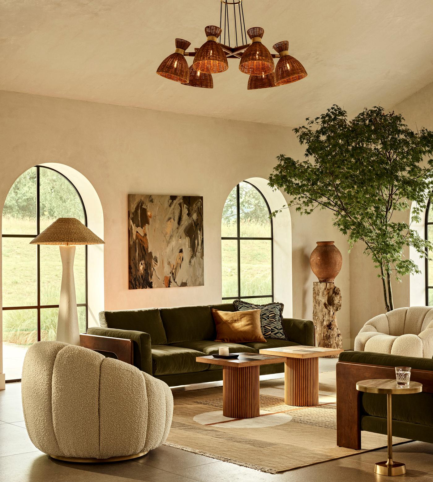 Designer Handmade Marcia Three - Seater Sofa with Reversible seat cushions