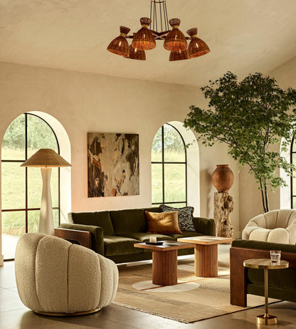 Designer Handmade Marcia Three - Seater Sofa with Reversible seat cushions