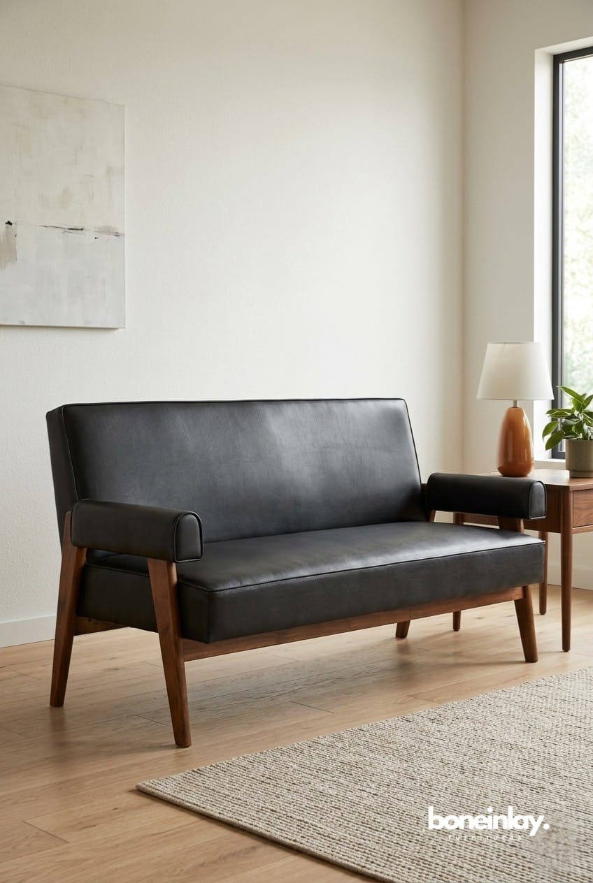 Advocate Sofa Inspired by Le Corbusier and Pierre Jeanneret
