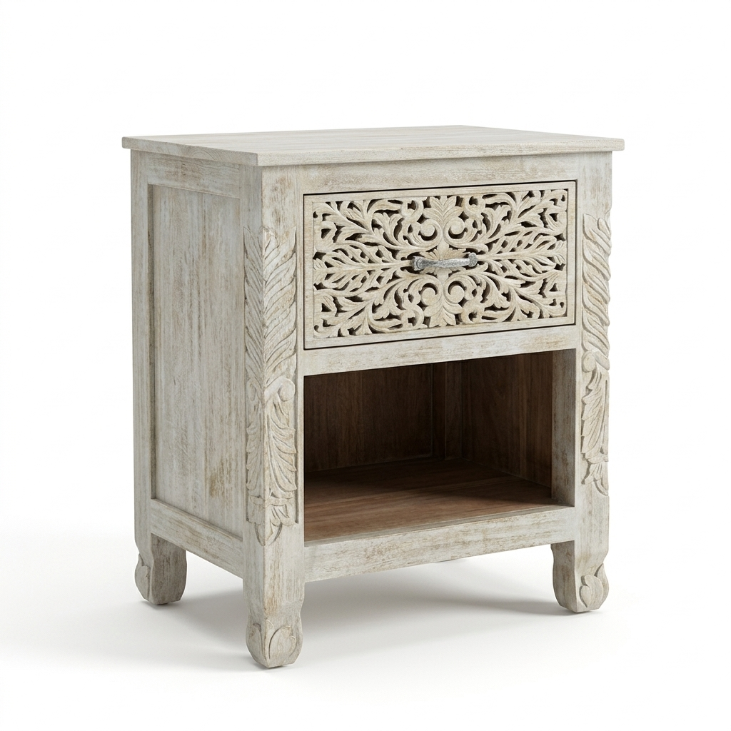 Carved nightstand 