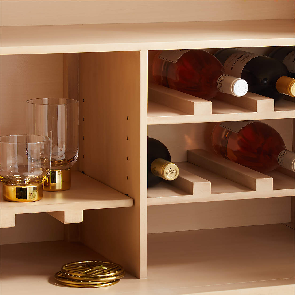 Solid wood liquor cabinet