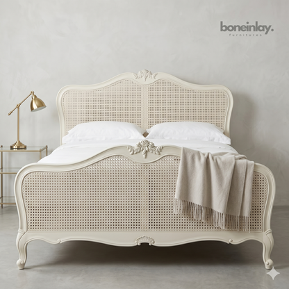 French Design Bohemian Style Carved Bed