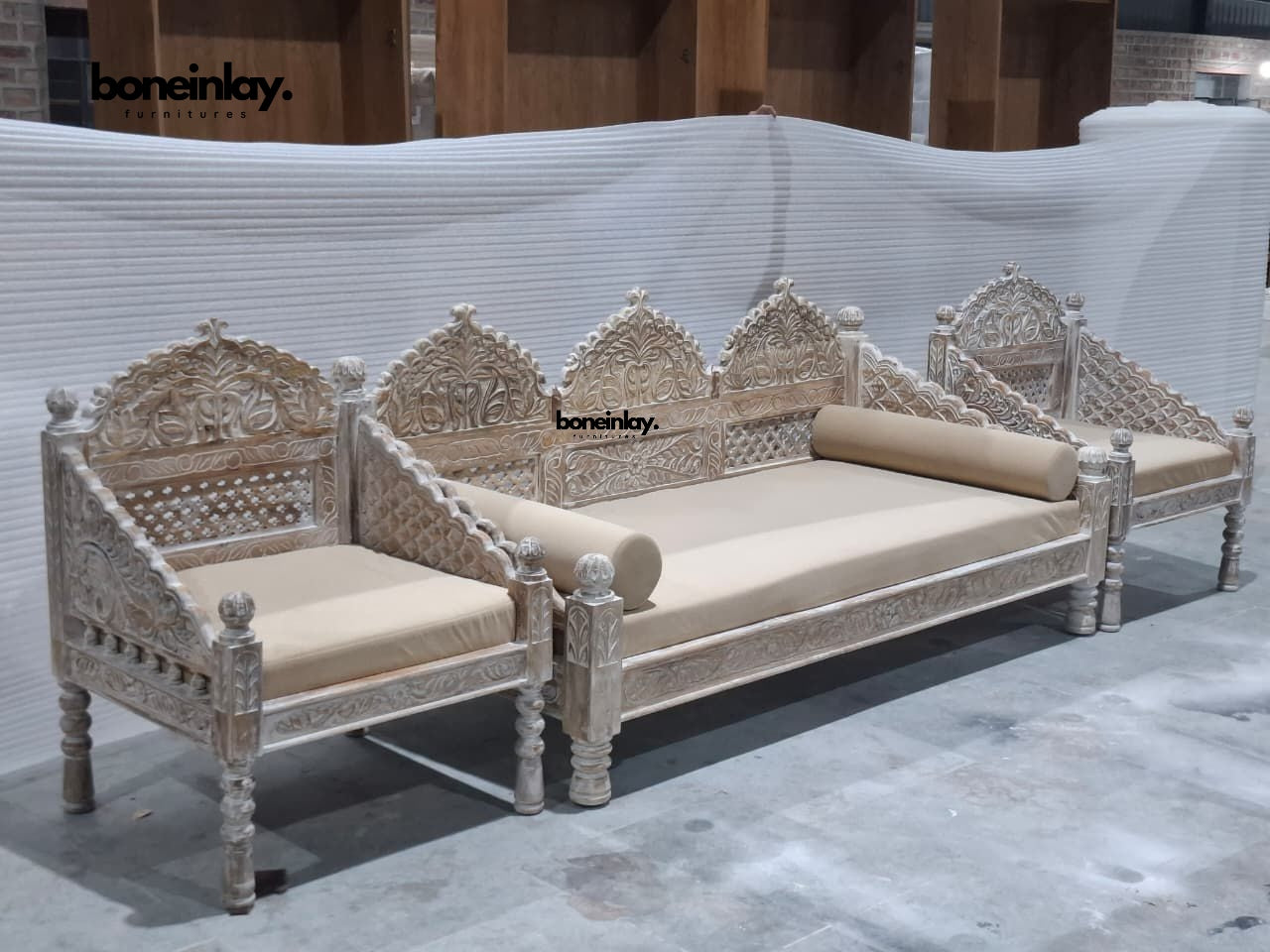 Hand Carved Sofa Set