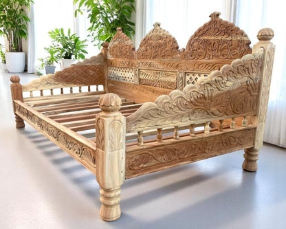 Hand carved Daybed 