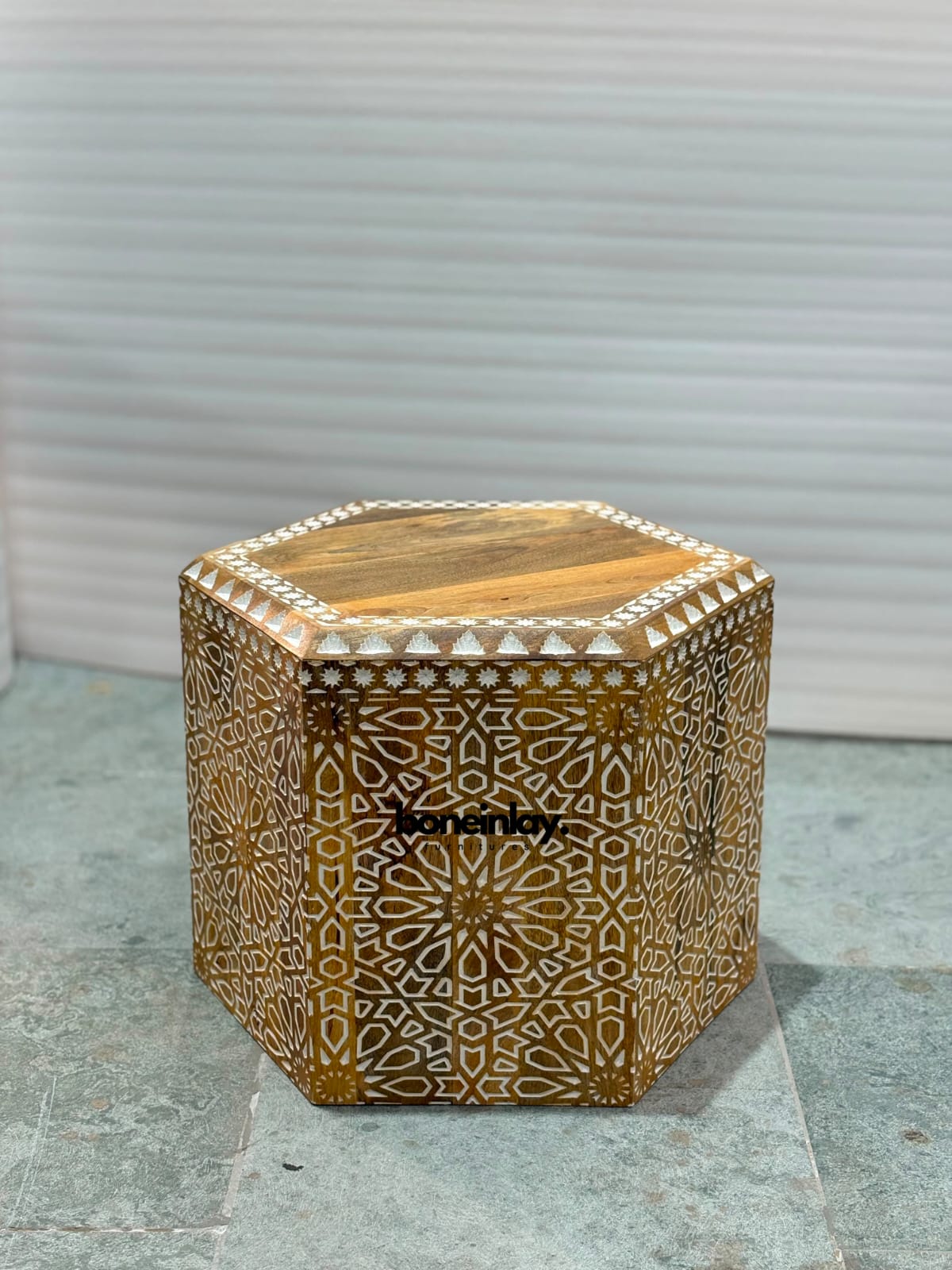 Hand carved Albaron Side Table