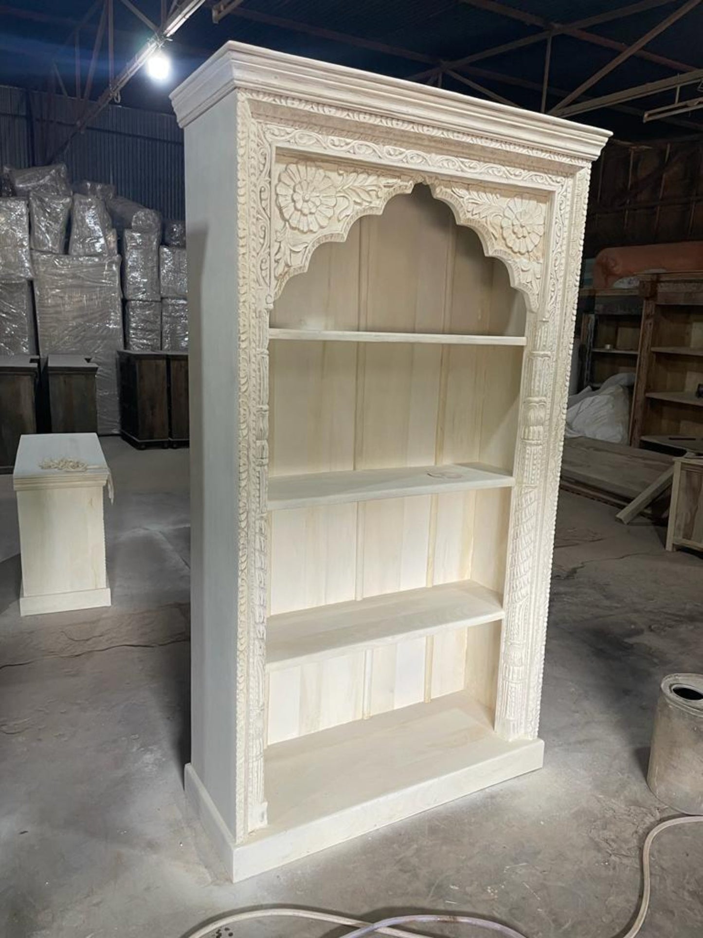 Handcrafted Indian Solid Wood Display Shelf