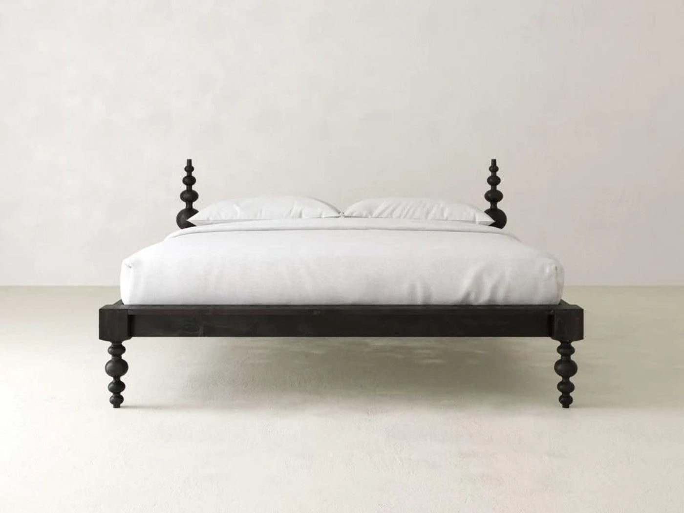 Modern Handmade Solid Wood Two Poster Platform Bed