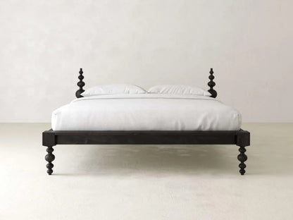 Modern Handmade Solid Wood Two Poster Platform Bed