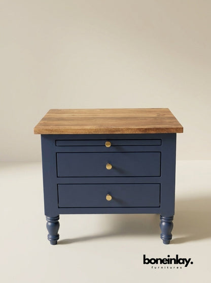 Blue Canopy 6 Pieces Bedroom Set - Two Tone Bedroom Set