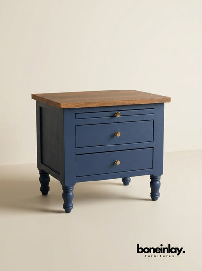 Blue Canopy 6 Pieces Bedroom Set - Two Tone Bedroom Set