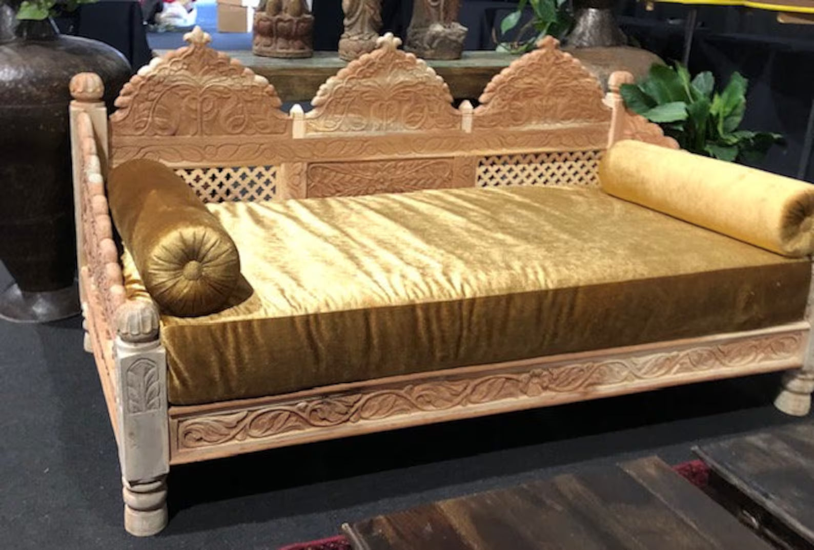 Daybed Sofa with Gold Bolsters