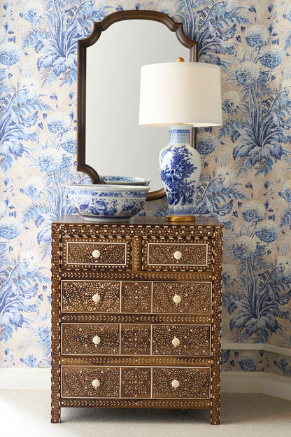 Luxury Handmade teak wood and inlay Dresser