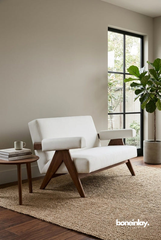 Mid-Century Modern Pierre Jeanneret Arm Sofa