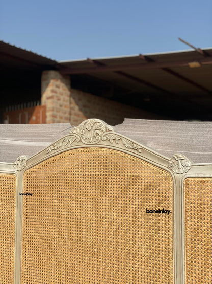 Sage Grey Carved Headboard 
