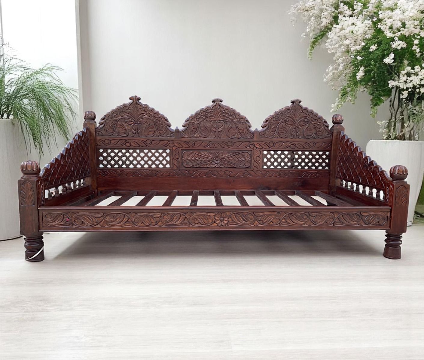  Triple Arch Maharaja Mango Wood Sofa Set