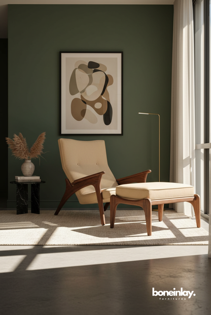 Adrian Pearsall Inspired Lounge Chair and Ottoman