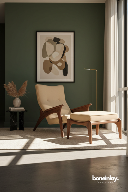 Adrian Pearsall Inspired Lounge Chair and Ottoman