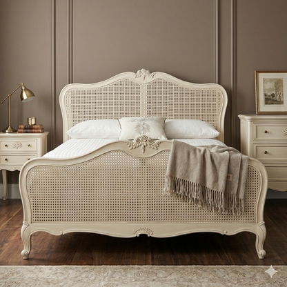 White French Design Bohemian Style Carved Bedroom Set