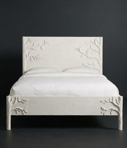 White Rustic anthropology ornithrology Bed