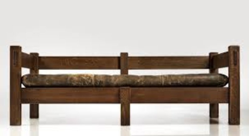 A Rare Six - Leg Settee With Upholstery Daybed - Bone Inlay Furnitures