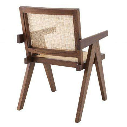 A-Shaped Pierre Jeanneret 1955 Cane Office Chair Chair - Bone Inlay Furnitures