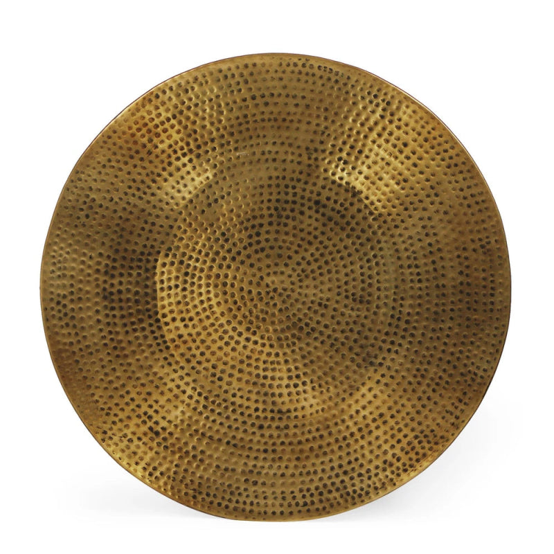 Anglo Indian Handmade Embossed Brass Metal Frame Coffee Table Coffee Table - Bone Inlay Furnitures