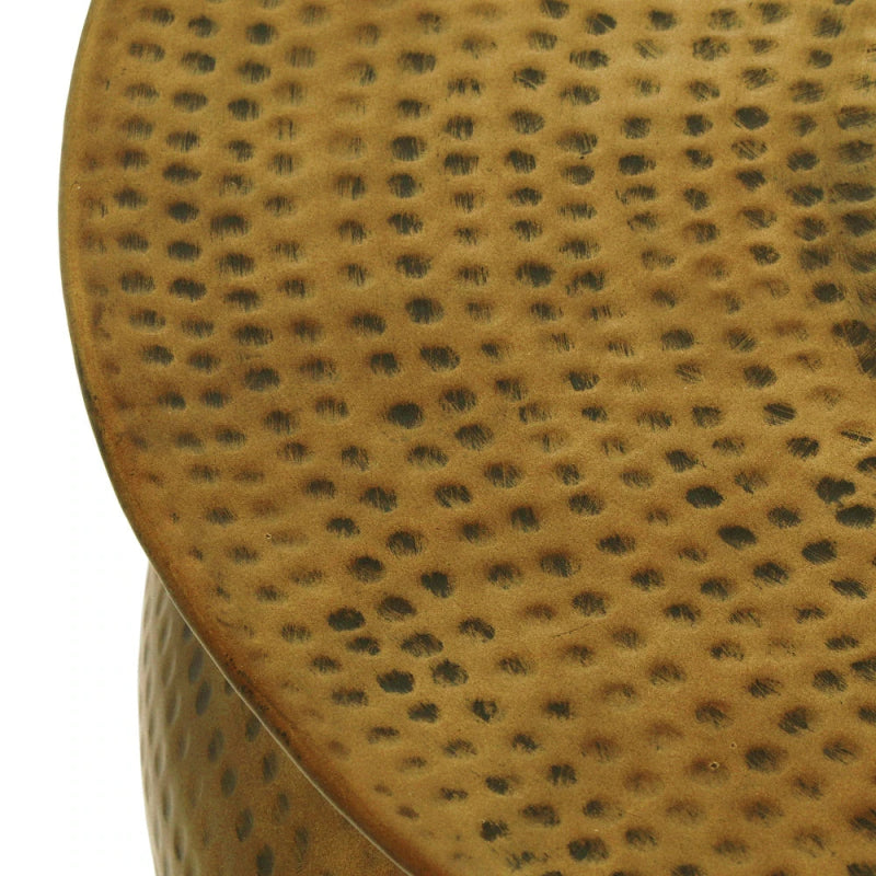 Anglo Indian Handmade Embossed Brass Metal Frame Coffee Table Coffee Table - Bone Inlay Furnitures