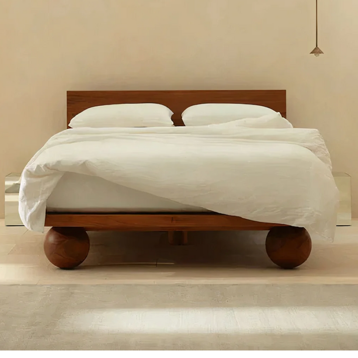 ball feet wood platform bed