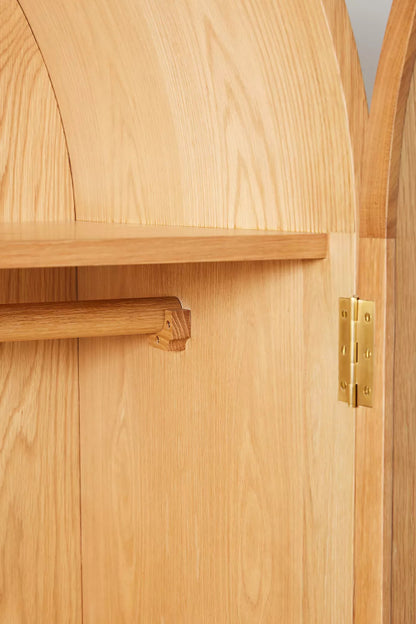 Beachy Style Wallace Cane Armoire – Caned Furniture Wardrobe Closet for Bedroom Storage Armoire - Bone Inlay Furnitures