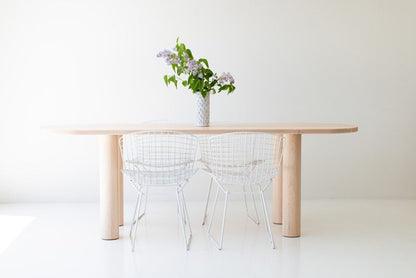 Beautifully Handcrafted Modern Wooden Oval Dining Table Dining table - Bone Inlay Furnitures