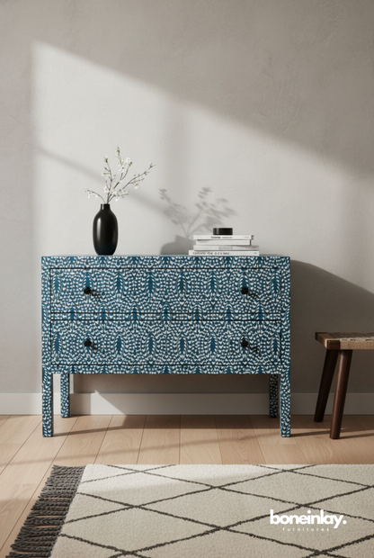 blue dresser