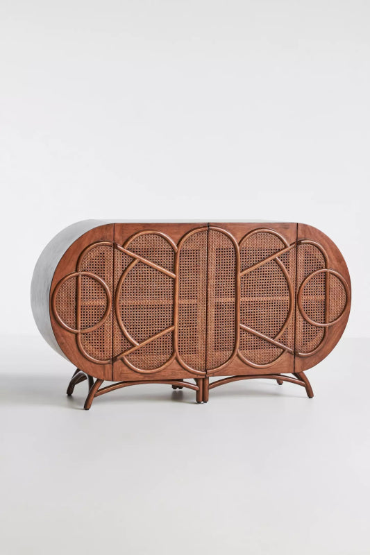 Brown Handmade Designer Ofira Sideboard Buffet Table with Two Door Buffet & Sideboard - Bone Inlay Furnitures