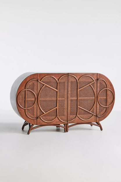 Brown Handmade Designer Ofira Sideboard Buffet Table with Two Door Buffet & Sideboard - Bone Inlay Furnitures