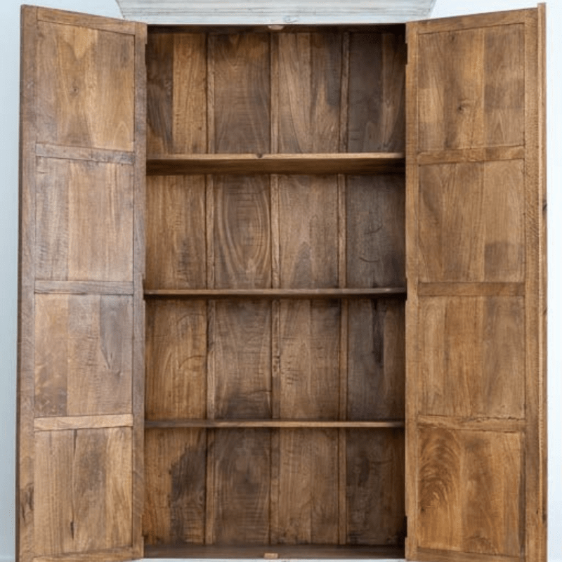 Charika Hand Carved Solid Wood Armoire – French Country Bedroom Storage Wardrobe Armoire - Bone Inlay Furnitures