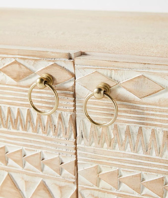 Classic Hand Carved Buffet : Wooden Sideboard with Doors & Drawers Buffet & Sideboard - Bone Inlay Furnitures