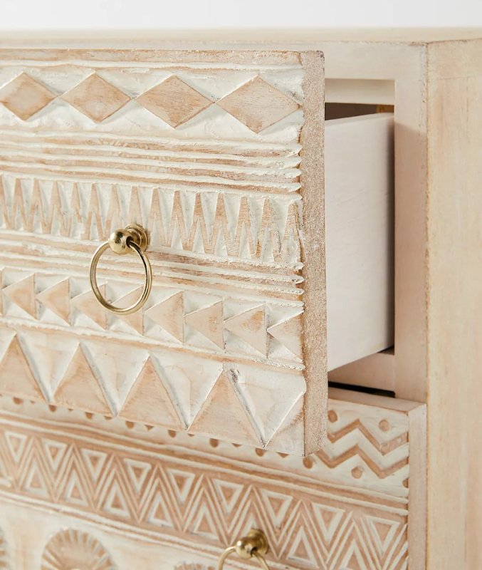 Classic Hand Carved Buffet : Wooden Sideboard with Doors & Drawers Buffet & Sideboard - Bone Inlay Furnitures