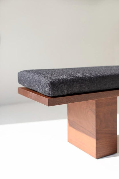 Classy Handcrafted Modern Wooden Upholstered Bench Bench - Bone Inlay Furnitures