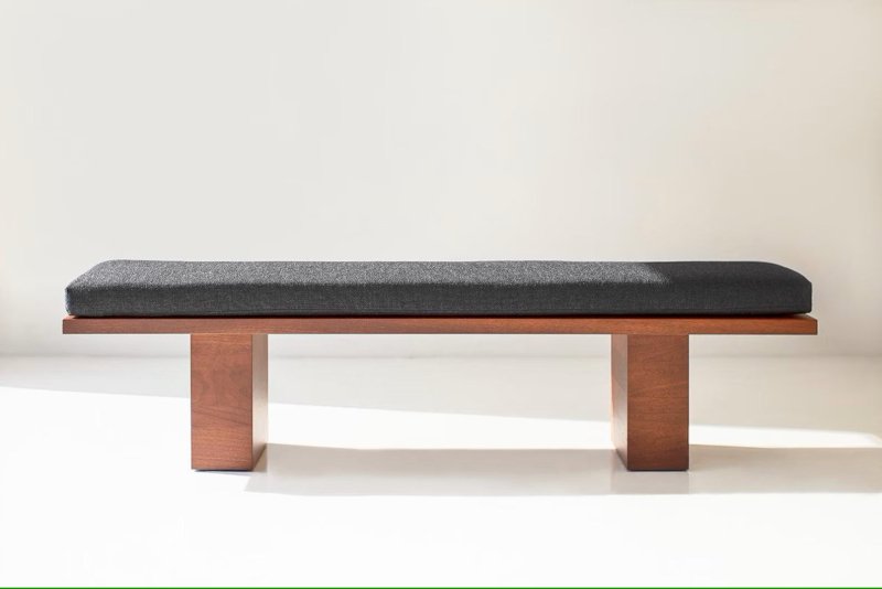 Classy Handcrafted Modern Wooden Upholstered Bench Bench - Bone Inlay Furnitures