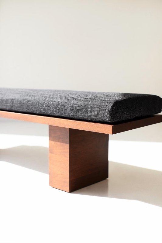 Classy Handcrafted Modern Wooden Upholstered Bench Bench - Bone Inlay Furnitures