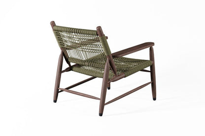 Colonial - Style Handmade Designer Inspired Wooden Rope Chair Armchair - Bone Inlay Furnitures