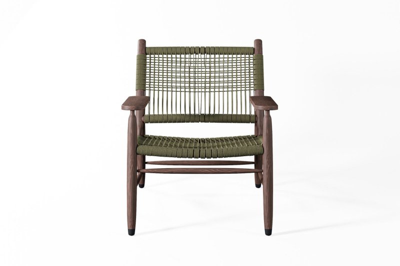 Colonial - Style Handmade Designer Inspired Wooden Rope Chair Armchair - Bone Inlay Furnitures