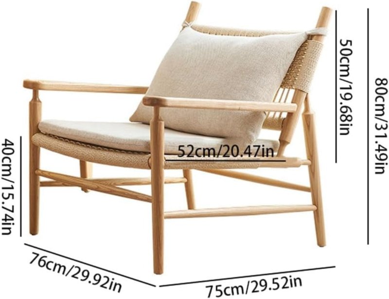 Colonial - Style Handmade Designer Inspired Wooden Rope Chair Armchair - Bone Inlay Furnitures